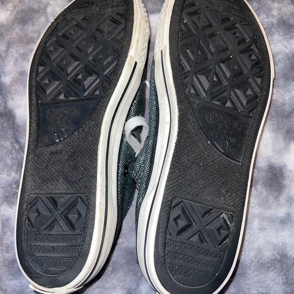 Converse All Star Mega Tongue Ox Shoes Sneakers Black Shimmer 632573F Sz 5 US - Picture 8 of 8